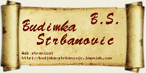 Budimka Štrbanović vizit kartica